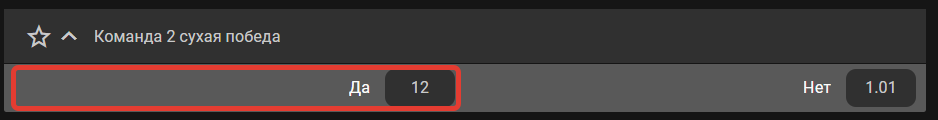 П2 сухая победа Да/Нет - что означает в ставках?