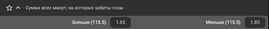 Тотал времени голов - что означает в ставках