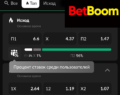 BetBoom позволяет отслеживать процент ставок клиентов