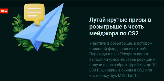 Розыгрыш в честь мейджора по CS2 от Pinco