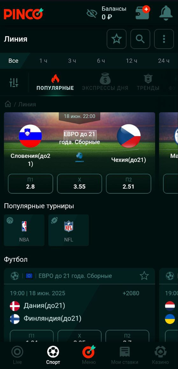 Линия в Пинко